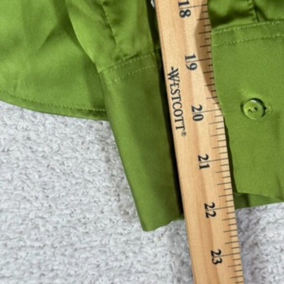 Dailly Drills Womens Silky Satin Button Down Sz XS/S Relaxed Fit Resortwear NWOT - Picture 12 of 13